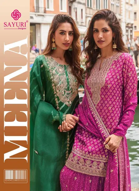 Meena By Sayuri Premium Chinon Silk Salwar Suits Wholesale In India